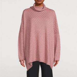 Eskandar Silk-Cashmere SLIM SLEEVE FUNNEL SCRUNCH NECK-LONG size O/S